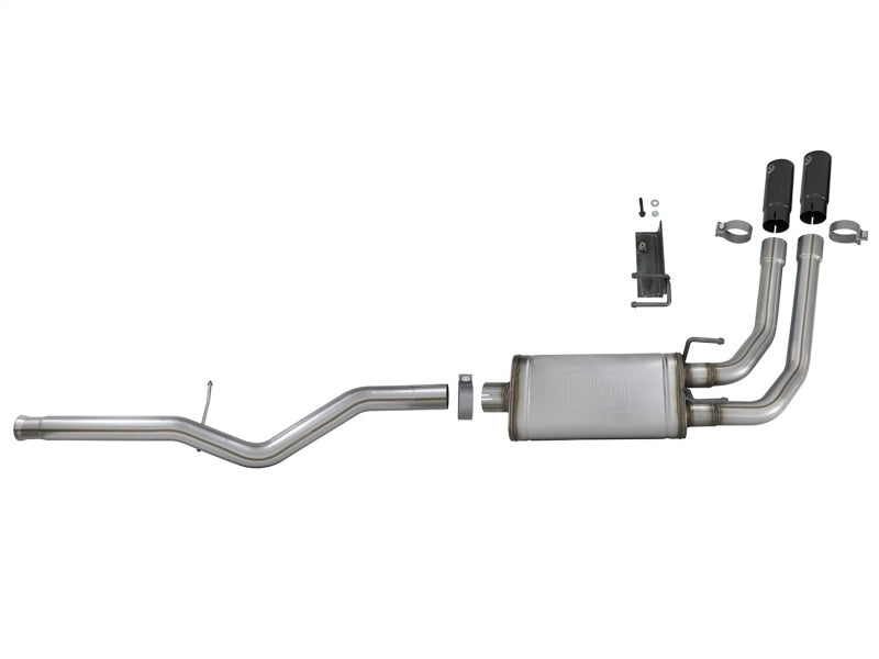 aFe Cat-Back Exhaust, Rebel Series 3in to 2-1/2in, 409 Stainless Steel 49-44098-B Photo - Unmounted