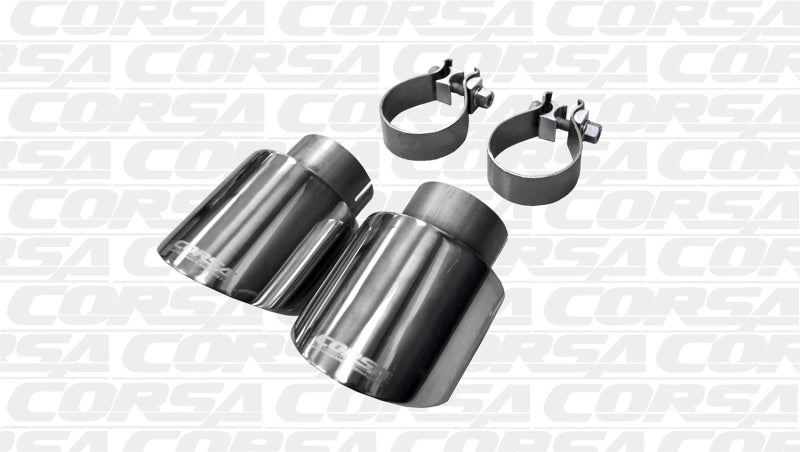 Corsa Performance 10-14 Volkswagen R Mk6 Polished Two 4.0in Polished Pro-Series Tip 14497 Photo - Unmounted