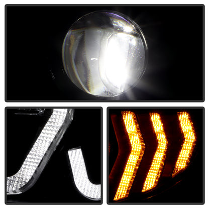 SPYDER Honda Civic 16-20 LED Model High-Power LED Module Headlights - Black (PRO-YD-HC16LEDAP-SEQGR-BK) 5088932 5088932 User 5