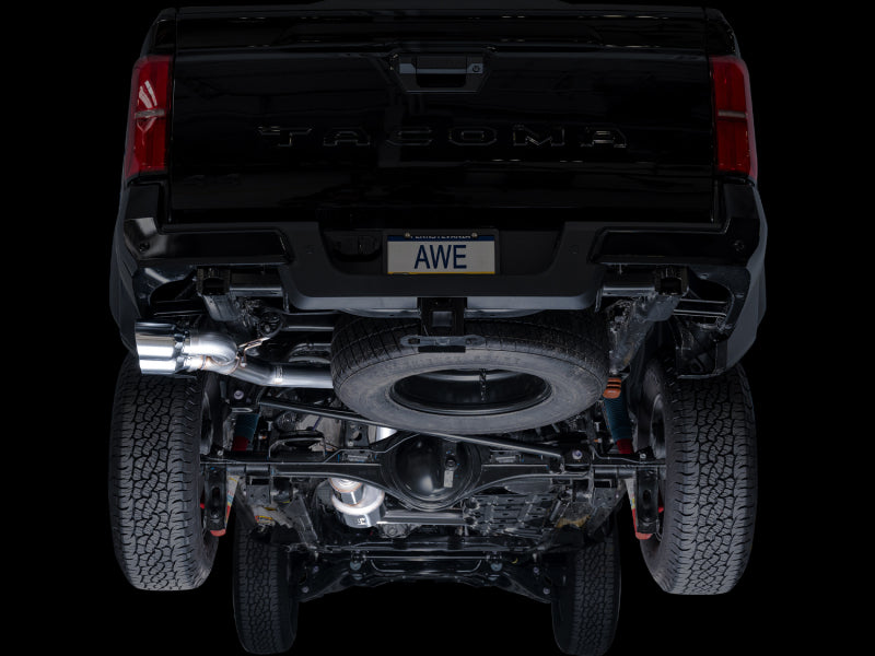 AWE Tuning AWE Exhaust for 4th Gen Toyota Tacoma Dual Chrome Silver Tips 3015-32254 3015-32254 Photo - Mounted