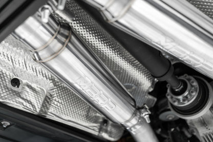 MBRP 17-21 Charger 5.7/6.1/6.4L 3in Dual Rear Exit SS Catback Exhaust w/ Carbon Fiber Tips S71173CF S71173CF Photo - Close Up