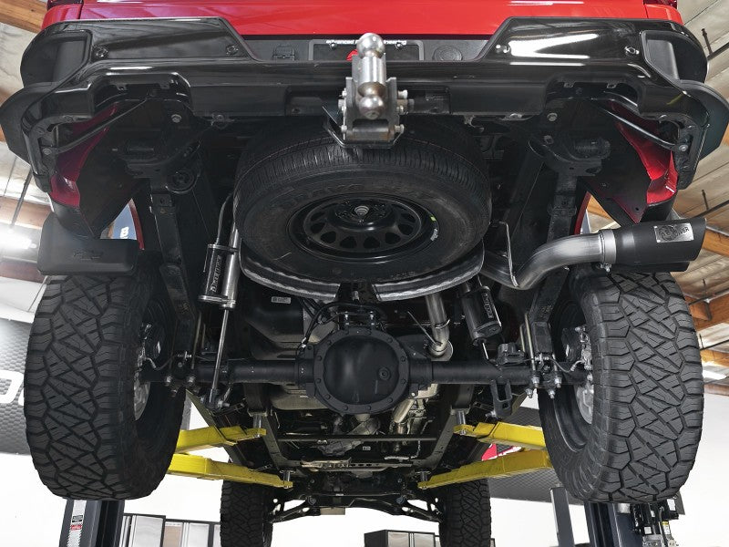 AFE Apollo GT Series 19-20 GM 1500 2.7L (T) 409 SS CB Exhaust System w/Black Tip 49-44108-B 49-44108-B Photo - Mounted