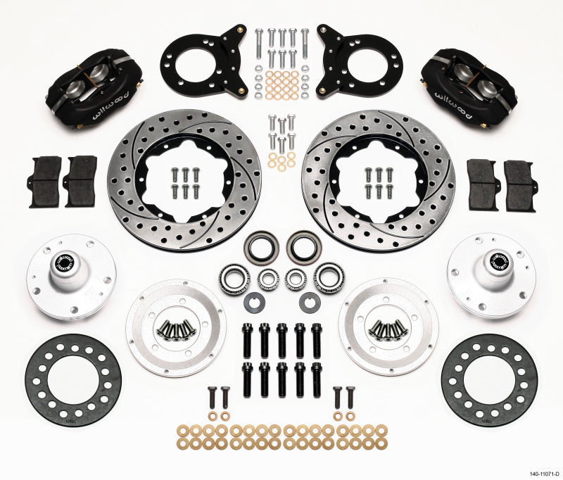 Wilwood FDL Front Kit, 11.00", Drilled, 1965-1969 Mustang Disc & Drum Spindle 140-11071-D Photo - Primary