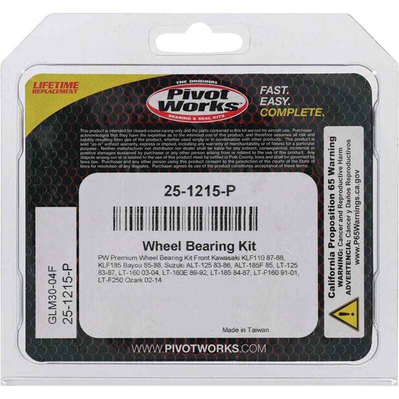 Pivot Works Pw Premium Wheel Bearing 25-1215-P 25-1215-P Photo - Primary