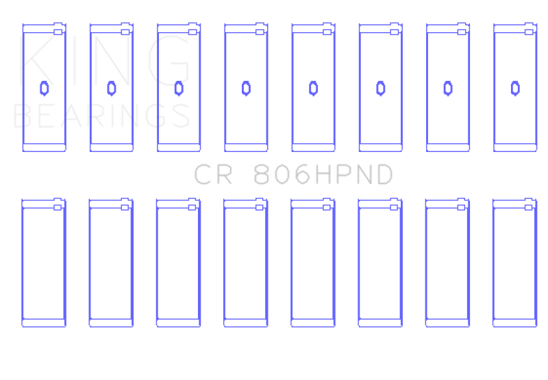 King Engine Bearings King Chrysler 361ci/383ci (Size 0.10) Performance Rod Bearing Set CR806HPND010 CR806HPND010 Photo - Primary