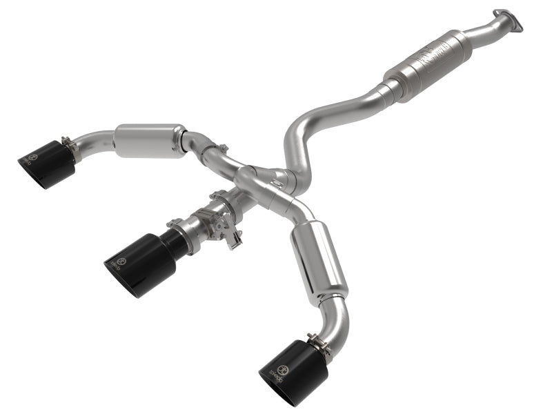 aFe 23-24 Toyota GR Corolla L3 1.6L (t) Gemini XV 3in to 2-1/2in Cat Back Exhaust w/ Black Tips 49-36070-B 49-36070-B Photo - Primary
