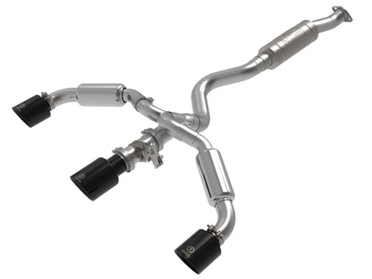 aFe 23-24 Toyota GR Corolla L3 1.6L (t) Gemini XV 3in to 2-1/2in Cat Back Exhaust w/ Black Tips 49-36070-B 49-36070-B Photo - Primary