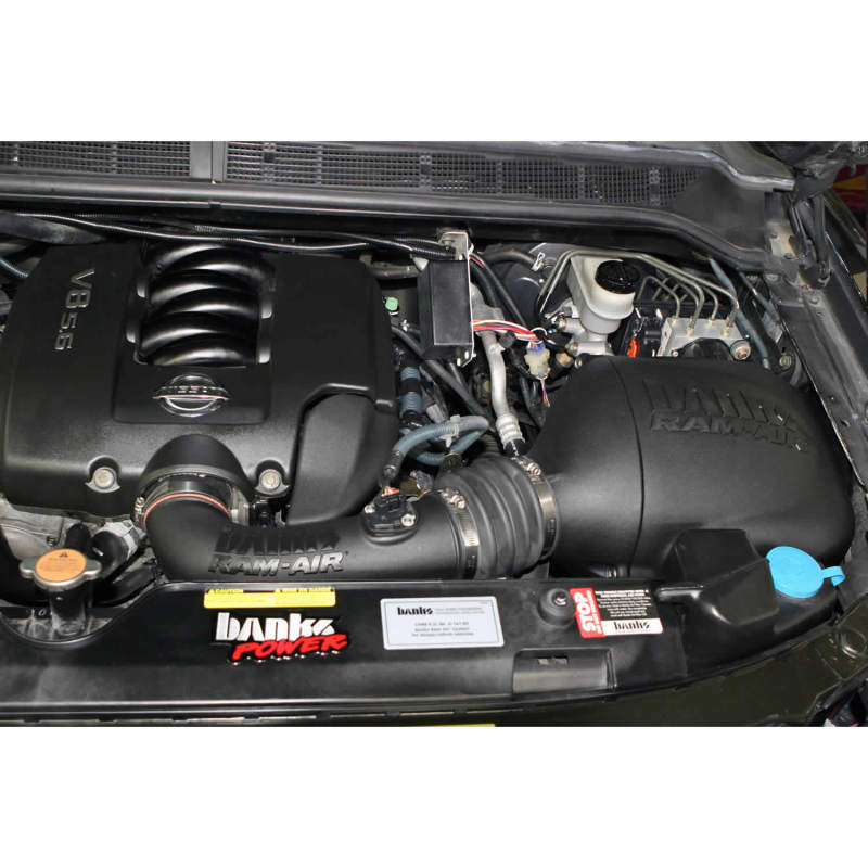Banks Power 04-14 Nissan 5.6L Titan Ram-Air Intake System - Dry Filter 41820-D 41820-D Photo - lifestyle view