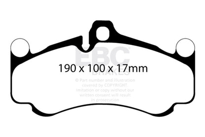 EBC 10-12 Porsche 911 (997) GT3 3.8L (Cast Iron Rotor Only) Bluestuff Front Brake Pads DP52094NDX DP52094NDX Photo - Primary