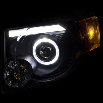 Anzo 2008-2012 Ford Escape Projector Headlights w/ Halo Black 111355 Photo - Mounted
