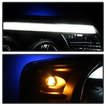 Spyder Toyota Tacoma 12-15 Projector Headlights Light Bar DRL Black PRO-YD-TT12-LBDRL-BK 5081711 5081711 Photo - Unmounted