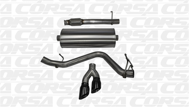 Corsa 14 GMC Sierra/Chevy Silv 1500 Reg. Cab/Long Bed 5.3L V8 Black Sport Single Side CB Exhaust 14872BLK 14872BLK Photo - Primary