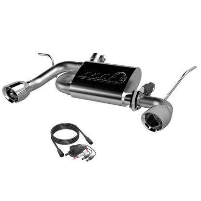 QTP 07-18 Jeep Wrangler 3.6L/3.8L 304SS Screamer Axle Back Exhaust w/4in Tips 425007 425007 Photo - Primary