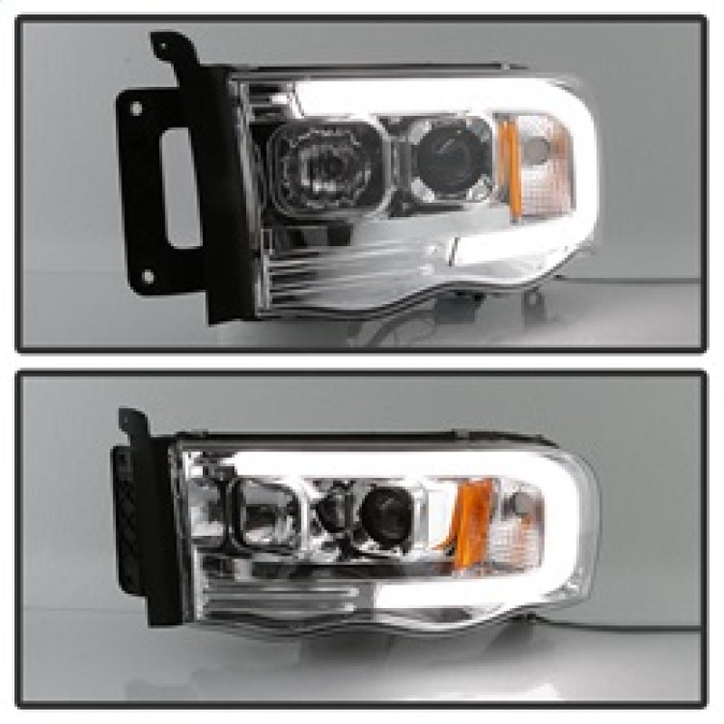 Spyder Dodge Ram 1500 02-05 V2 Projector Headlights - Light Bar DRL - Chrome PRO-YD-DR02V2-LB-C 5084613 5084613 Photo - Unmounted