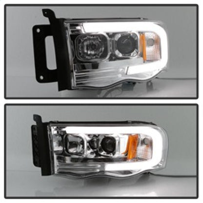 Spyder Dodge Ram 1500 02-05 V2 Projector Headlights - Light Bar DRL - Chrome PRO-YD-DR02V2-LB-C 5084613 5084613 Photo - Unmounted