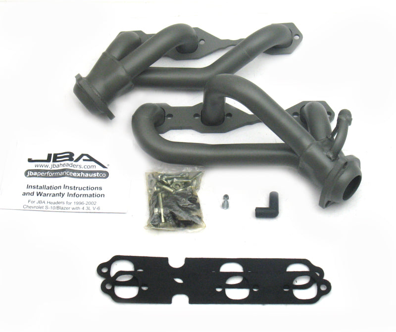 JBA 96-01 GM S Truck 4.3L V6 w/o A.I.R. Injection 1-1/2in Primary Ti Ctd Cat4Ward Header 1842S-3JT 1842S-3JT Photo - Primary