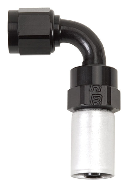 Russell -8 AN Crimp-On 90° Hose End - Clear / Black 610543 Photo - Primary