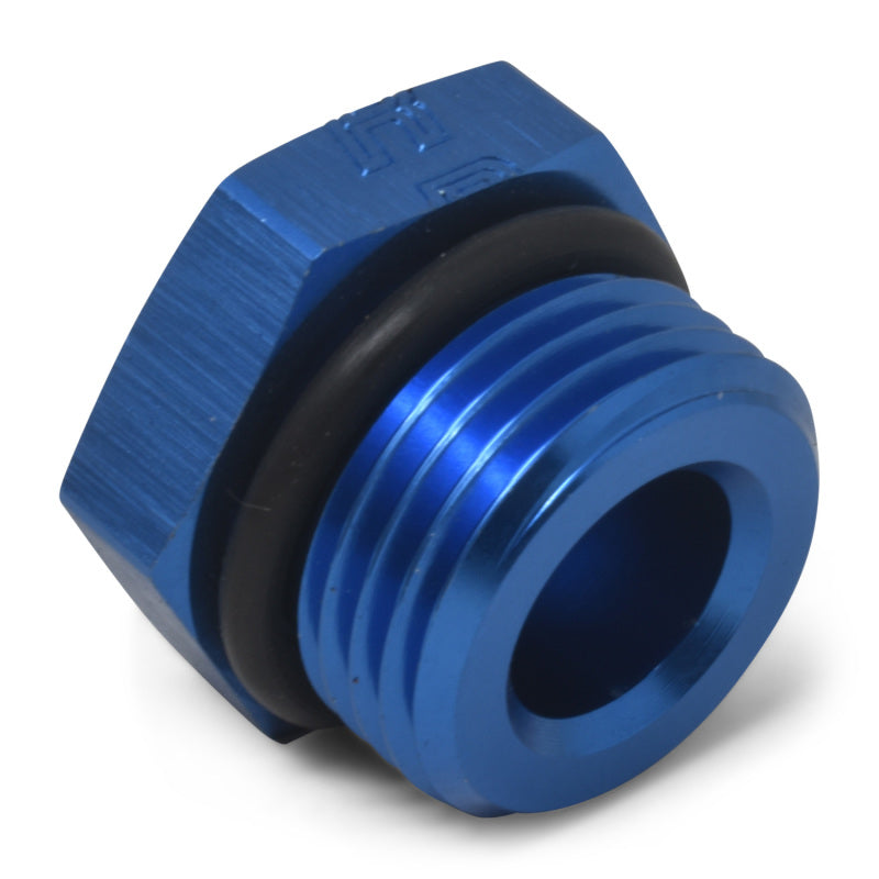 Russell -6 AN Straight Thread Plug Adapter (Blue Finish) 660270 Photo - out of package