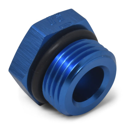 Russell -6 AN Straight Thread Plug Adapter (Blue Finish) 660270 Photo - out of package