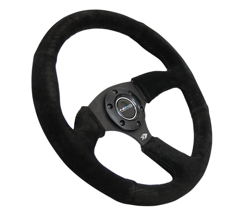 NRG Reinforced Steering Wheel- 350mm Sport Suede Racing (2.5" Deep) Com. RST-023MB-S Photo - Primary