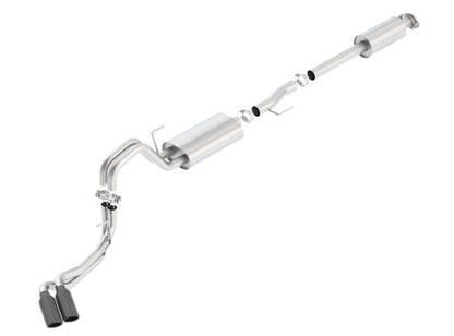 Borla 15-17 Ford F-150 2.7/3.5L V6 / 5.0 V8 2/4WD Black Chrome Angle-Cut Side Exit Catback Exhaust 140617BC 140617BC Photo - Primary