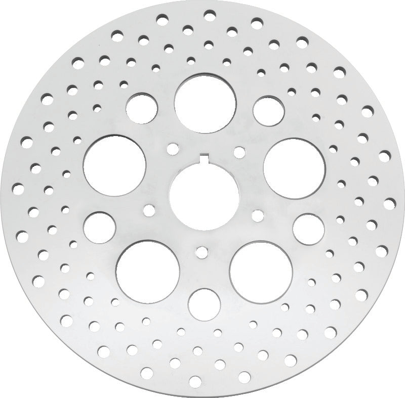 Bikers Choice 84-99 Big Twin & XL 11.5 Inch Front Drilled Stainless Rotor Replaces H-D 44136-84 619915 619915 Photo - Primary