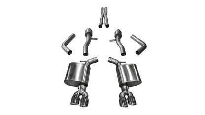 Corsa 17-18 Dodge Challenger 5.7L V8 Sport Cat-Back Dual Rear Exit w/3.5in Polished Tips 21005 21005 Photo - Primary