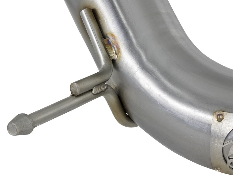 aFe Twisted Steel 3" Rear Down-Pipe/Mid-Pipe 17-18 Honda Civic Type R 2.0L 49-36617 Photo - Unmounted