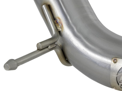 aFe Twisted Steel 3" Rear Down-Pipe/Mid-Pipe 17-18 Honda Civic Type R 2.0L 49-36617 Photo - Unmounted