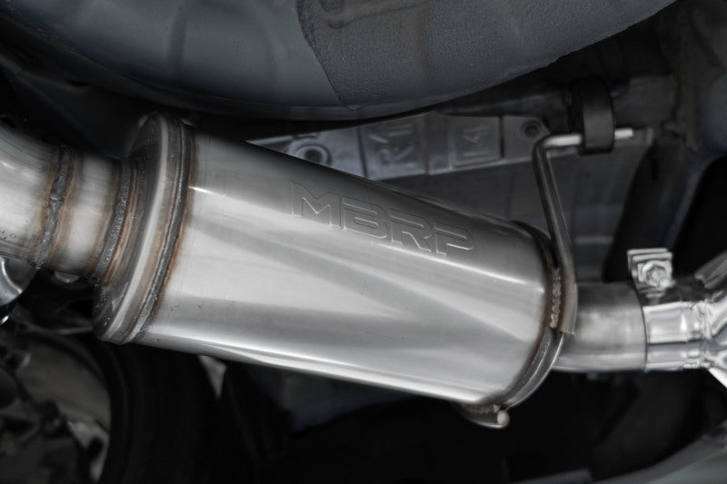 MBRP 2022+ Subaru WRX 3in Cat-Back Dual Split Rear Quad Carbon Fiber Tips Street Profile Exhaust S48073CF S48073CF Photo - Close Up