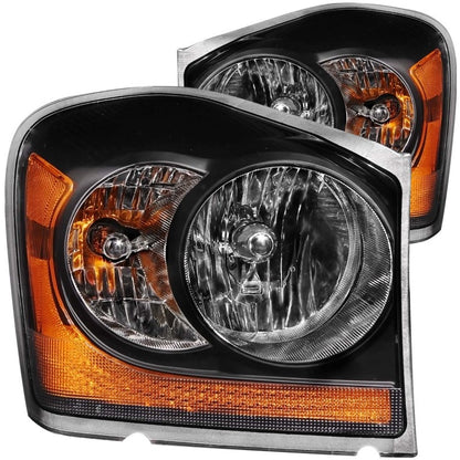 Anzo 2004-2006 Dodge Durango Crystal Headlights Black 111110 Photo - Primary