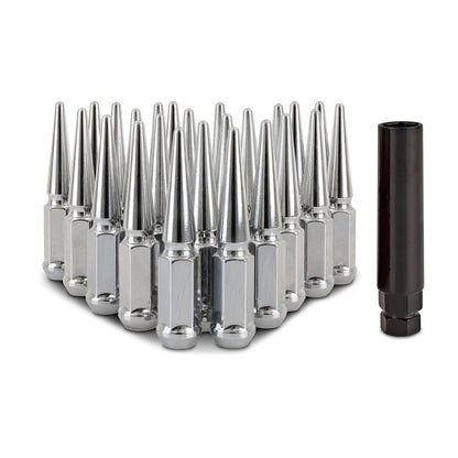 Mishimoto Mishimoto Steel Spiked Lug Nuts M14 x 1.5 24pc Set Chrome MMLG-SP1415-24CH MMLG-SP1415-24CH Photo - Primary