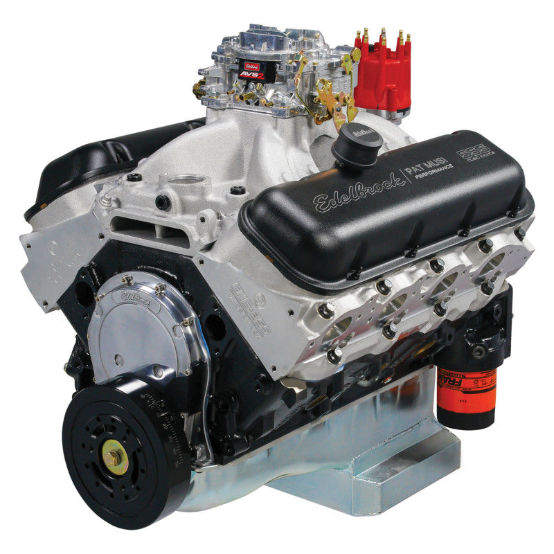 Edelbrock Crate Engine Edelbrock/Pat Musi 555 RPM XT BBC 675 HP Stock Exhaust Port Location 49550 49550 Photo - out of package