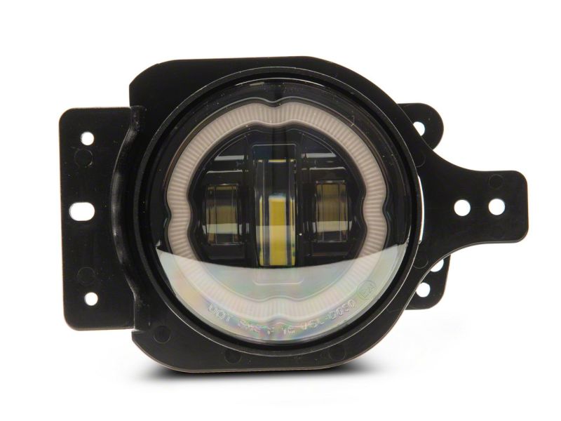 Raxiom 18-23 Jeep Wrangler JL Axial Series 9-In Angel Eye LED Headlights- Blk Housing (Clear Lens) J177416 J177416 Photo - Close Up