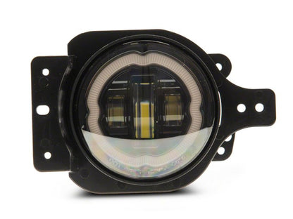 Raxiom 18-23 Jeep Wrangler JL Axial Series 9-In Angel Eye LED Headlights- Blk Housing (Clear Lens) J177416 J177416 Photo - Close Up