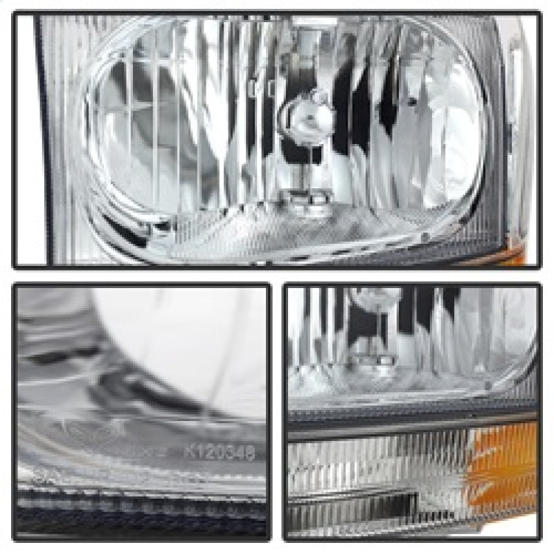 SPYDER Xtune Ford F250/350/450 Superduty 99-04 Crystal Headlights w/ Bumper Lights HD-JH-FF25099-AM-C 9025419 9025419 Photo - Unmounted