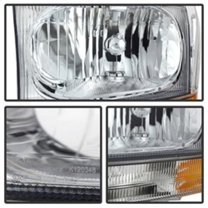 SPYDER Xtune Ford F250/350/450 Superduty 99-04 Crystal Headlights w/ Bumper Lights HD-JH-FF25099-AM-C 9025419 9025419 Photo - Unmounted