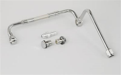 Edelbrock Chrome Dual-Feed Line Kit With No Fuel Filter & 3/8" Barbed End Inlet 8132 Photo - Primary