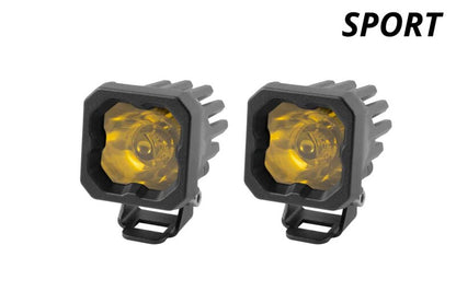 Diode Dynamics Stage Series C1 LED Pod Sport - Yellow Wide Standard ABL (Pair) DD6443P DD6443P User 1