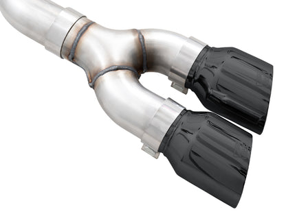 AWE Tuning AWE 0FG 21+ Ford F150 Dual Side Exit Cat-Back Exhaust - 4.5in Diamond Black Tips 3015-23059 3015-23059 Photo - Close Up