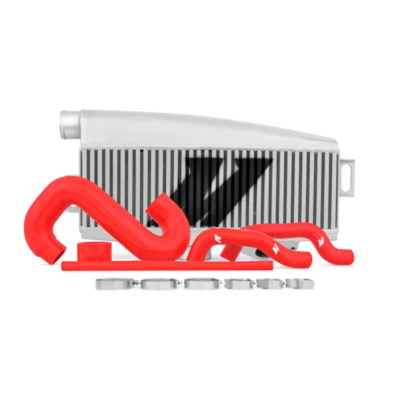 Mishimoto Top Mount Intercooler Kit-Silver Cooler Red Hoses 02-07 WRX/STI MMTMIC-WRX-01SLRD Photo - Primary