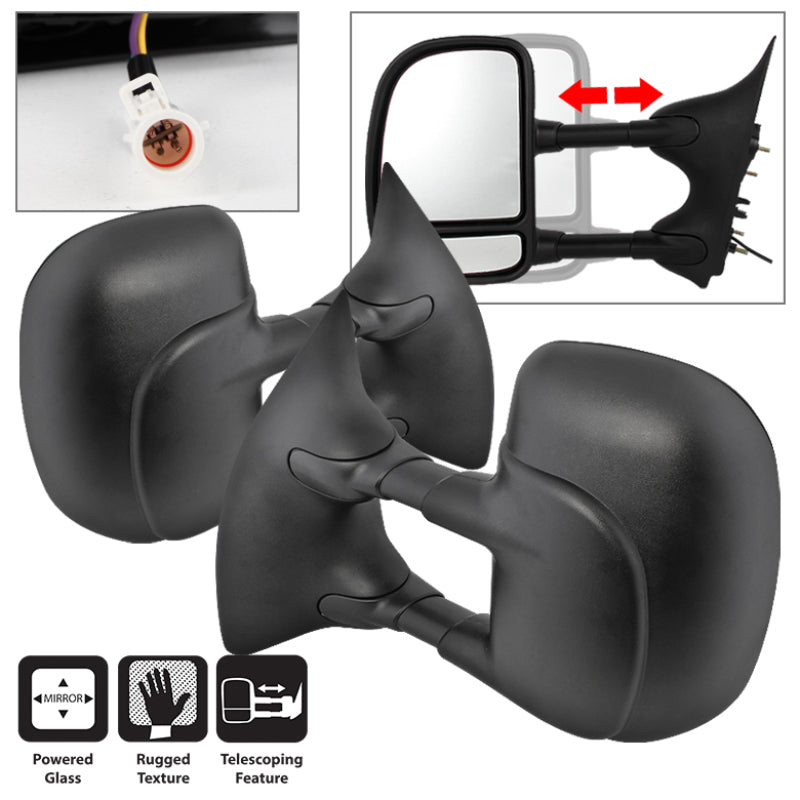 SPYDER Xtune Ford Superduty 02-07 L&R Manual Extendable Power Adjust Mirror MIR-FDSD99S-PW-SET 9935664 9935664 Photo - Primary
