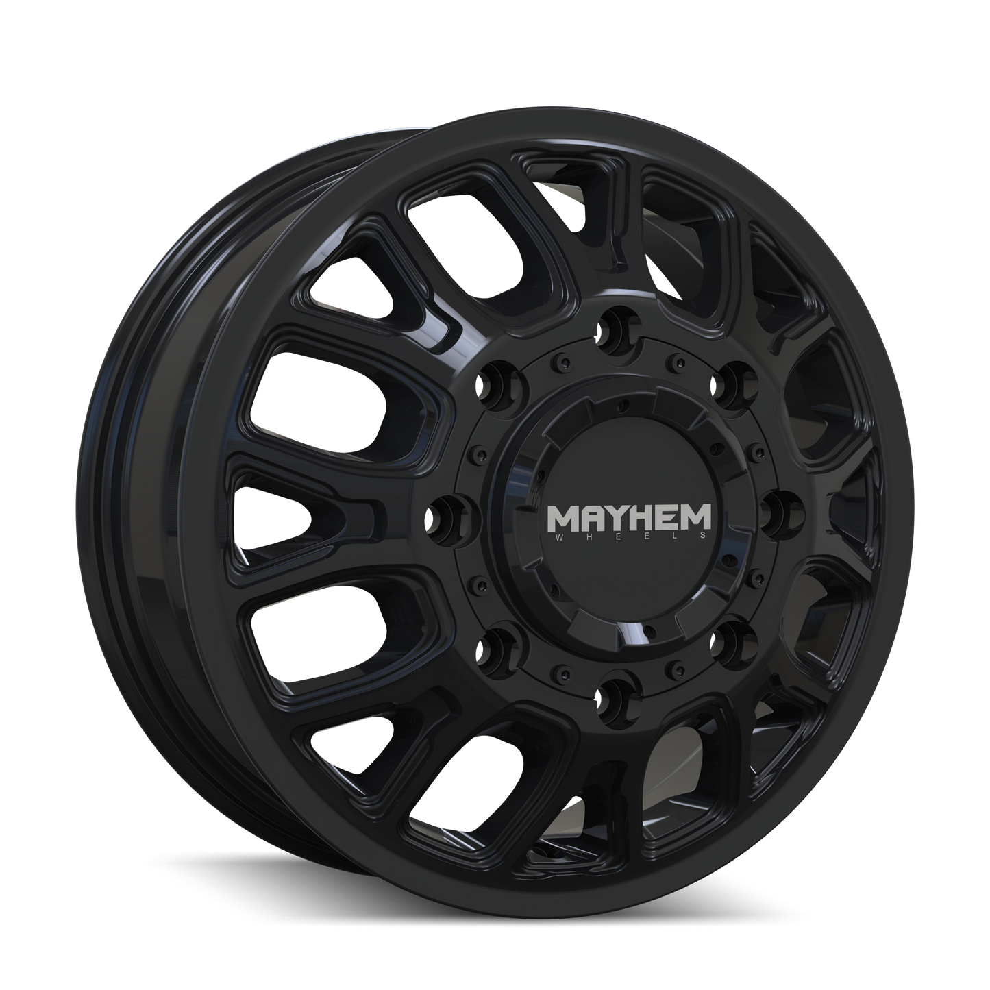 Mayhem Cogent Dually 8107D 17x6.5 8-200 BP 125mm Offset 142mm Bore Gloss Black 8107D-7677BF