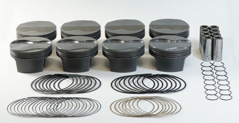 Mahle MS Piston Set GM L92/LS3 376ci 4.065in Bore 3.622stk 6.125in Rod 0.927 Pin 2cc 10.7CR Set of 8 197719265 197719265 Photo - Primary