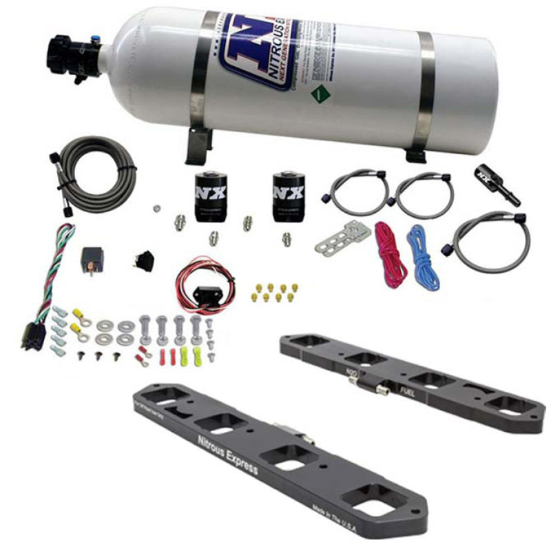 Nitrous Express Dodge Hemi 5.7L/6.1L/6.4L Direct Port Plate System w/15lb Bottle 20958-15 20958-15 Photo - Primary