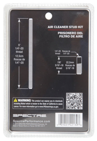 Spectre Air Cleaner Stud Kit - Unfinished 4213 4213 Photo - in package