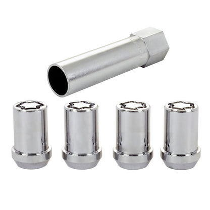McGard Wheel Lock Nut Set - 4pk. (Tuner / Cone Seat) M12X1.25 / 13/16 Hex / 1.24in. Length - Chrome 25254 25254 Photo - Primary