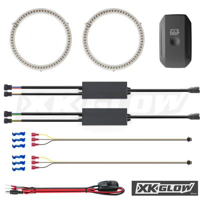 XKGLOW XK Glow 2x100mm - RGB Switchback Halo Million Color XKCHROME Smartphone App Controlled Kit XK042008-100 XK042008-100 User 1