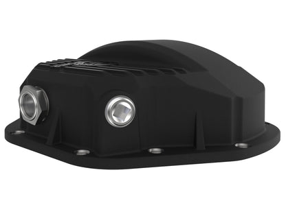 aFe Pro Series Rear Differential Cover Black w/ Machined Fins: Dodge Diese 46-70032 Photo - Unmounted
