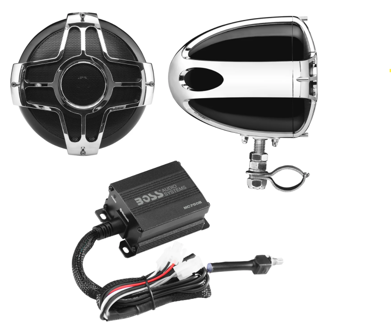 Boss Audio Systems Motorcycle Speaker Amplifier / Bluetooth / 4in Speakers MC750B